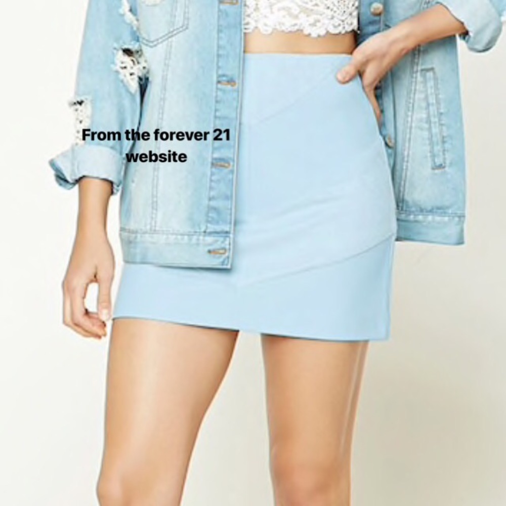 Forever 21 Suede & Leather Skirt 💐🌷🌸